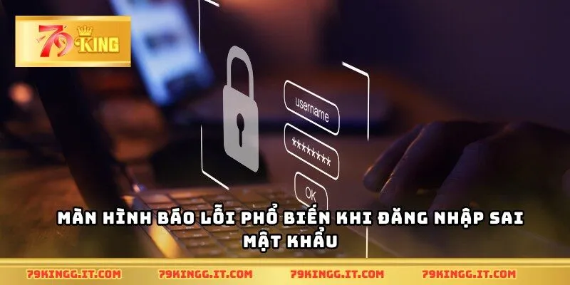 Màn hình báo lỗi phổ biến khi đăng nhập sai mật khẩu
