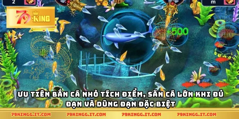 Ưu tiên bắn cá nhỏ tích điểm, săn cá lớn khi đủ đạn và dùng đạn đặc biệt
